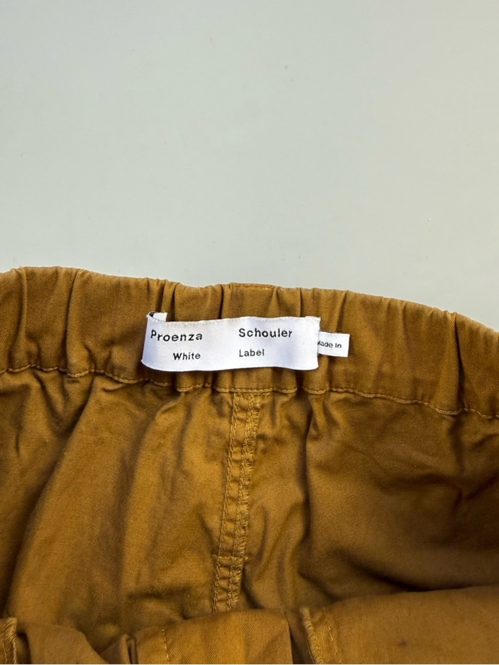 Proenza Schouler White Label Belted Wide Leg Cropped Pants Brown Quiet Luxury 0 - Picture 4 of 12